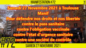 ✊  MANIFESTATION #72 📣 Pour la démocratie et la liberté 📌 Toulouse 👤 JL Ametller 📆 27-11-2021 by AKINA
