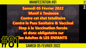 ✊ MANIFESTATION #81 📣 Marche pour la démocratie et à la liberté 📌 Toulouse 👤 JL Ametller 📆 05-02-2022 by AKINA