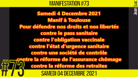 ✊  MANIFESTATION #73 📣 Pour la démocratie et la liberté 📌 Toulouse 👤 JL Ametller 📆 04-12-2021 by AKINA